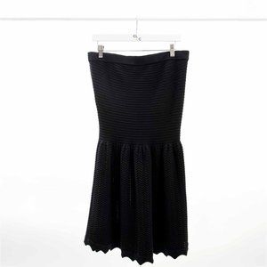 Sandro Raffiki Strapless Knit Flared Mini Dress